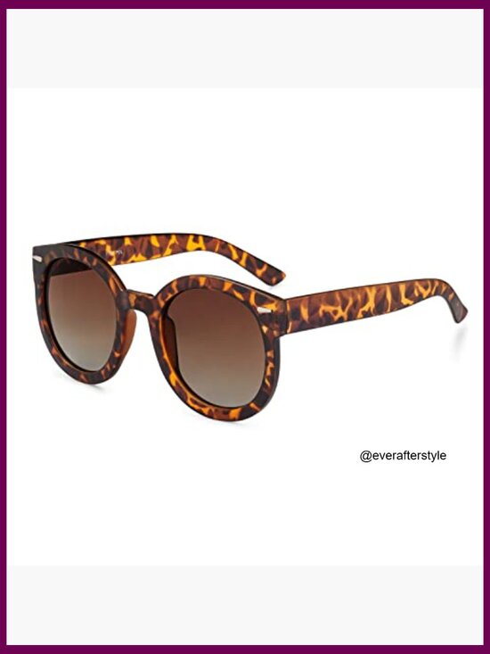 Polarized Retro Round Oversized Sunglasses Plastic Frame main image 5